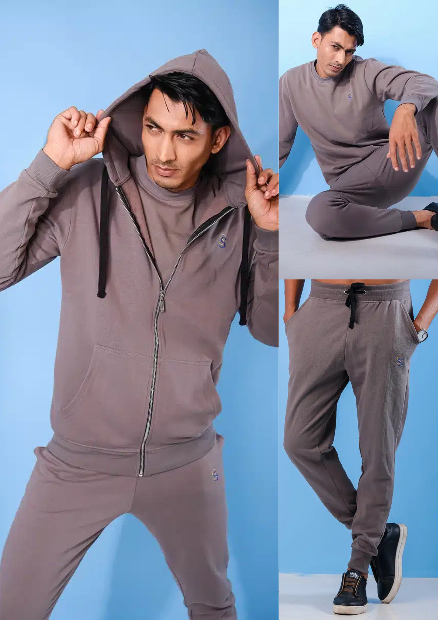 All In One. Trouser Hoodie With Chain and Sweatshirt Combo - Image 4