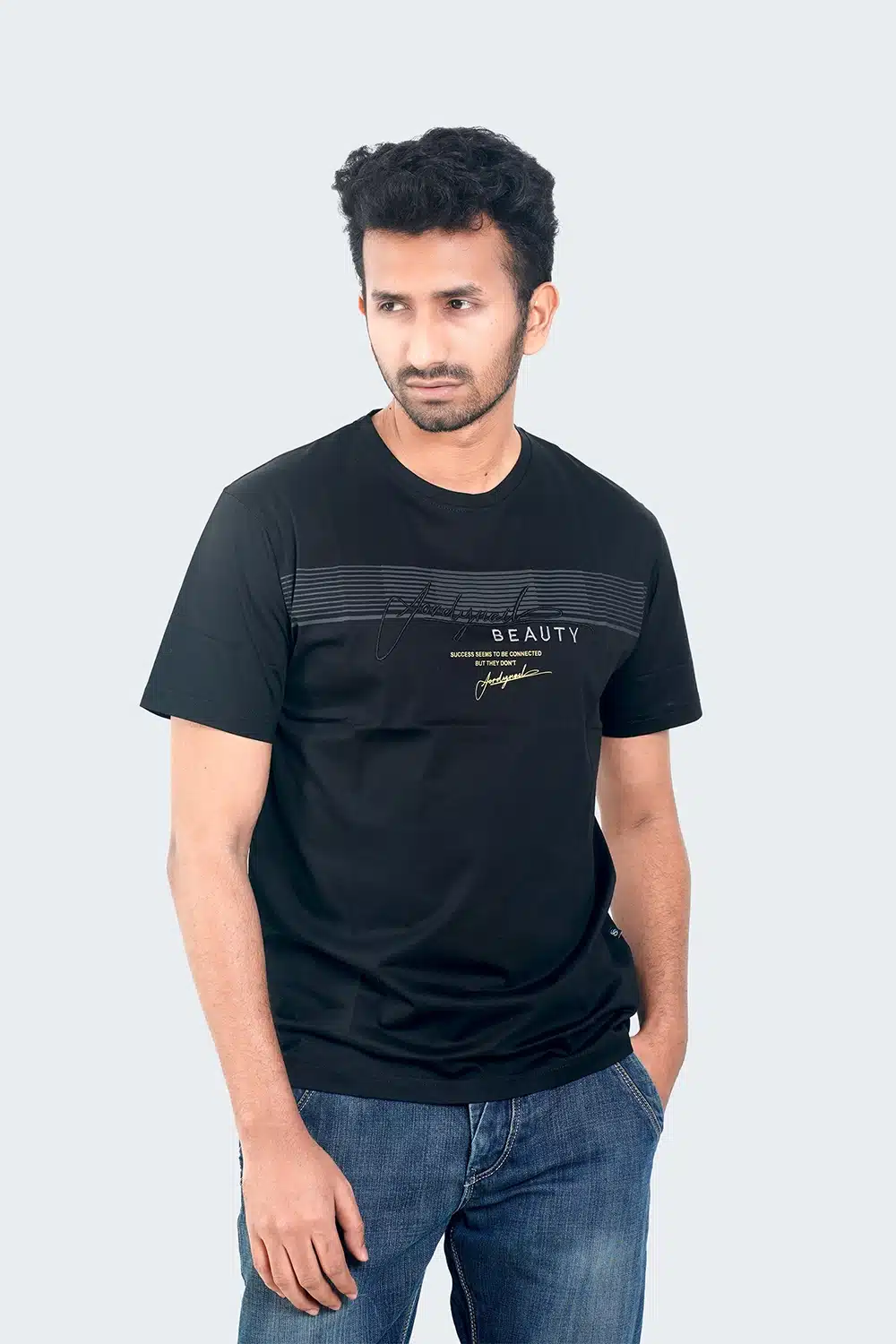 Premium Quality Mercerized Fabric Casual Embroidery T-Shirt - Image 4