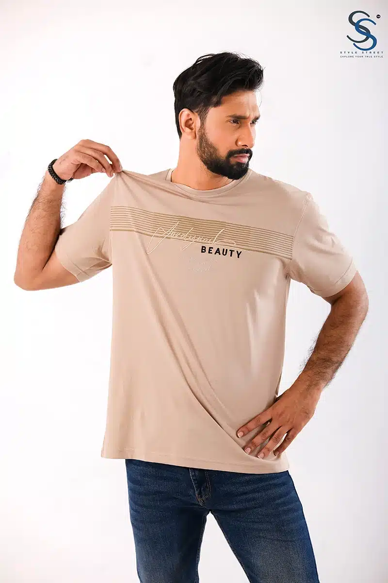Premium Quality Mercerized Fabric Casual Embroidery T-Shirt