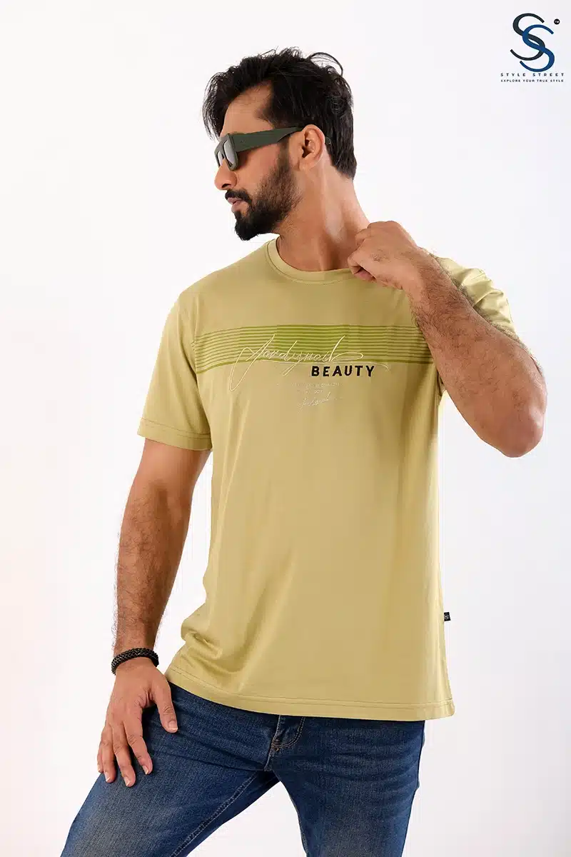 Premium Quality Mercerized Fabric Casual Embroidery T-Shirt - Image 3